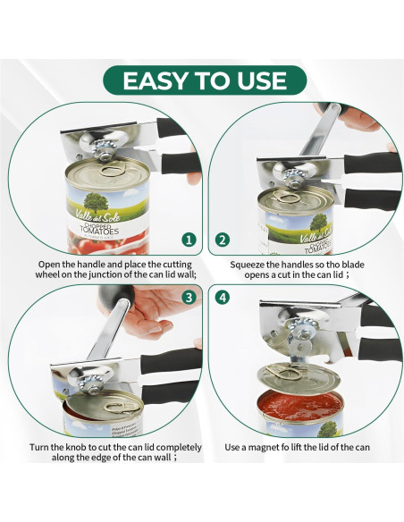 Abrelatas Manual Roryimke de Acero Inoxidable para Cocina Abrelatas Manual Roryimke de Acero Inoxidable para Cocina