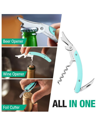 Juego de Abrebotellas Multifuncional HAUSHOF 2 Piezas Verde