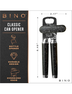 Abrelatas Manual BINO de Acero Inoxidable - Negro Manchado 2