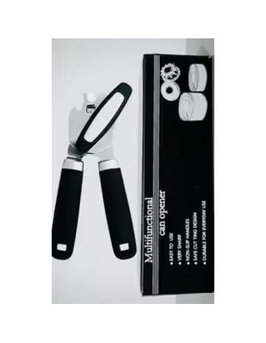 Abrelatas Manual de Acero Inoxidable Genérico 2 en 1 Ergonómico