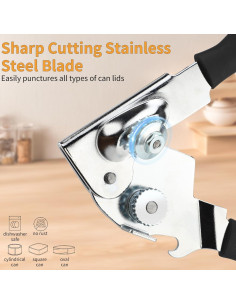 Abre Latas Manual Gugxiom de Acero Inoxidable 22.4 cm 2