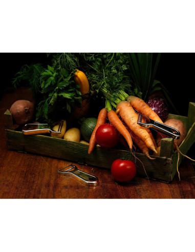 Pelador de Metal Ergonómico Kuhn Rikon Suizo Acero Inoxidable