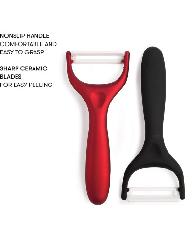 Juego de 2 Peladores de Cerámica Epoca con Mangos Ergonómicos