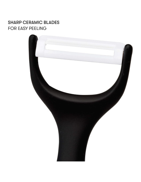 Juego de 2 Peladores de Cerámica Epoca con Mangos Ergonómicos Juego de 2 Peladores de Cerámica Epoca con Mangos Ergonómicos