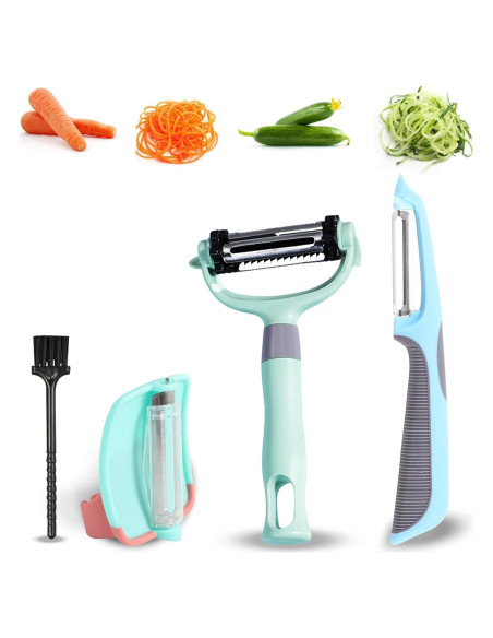 Juego de Peladores de Verduras BuyBrilliance 3 en 1 - Antideslizante Juego de Peladores de Verduras BuyBrilliance 3 en 1 - Antideslizante