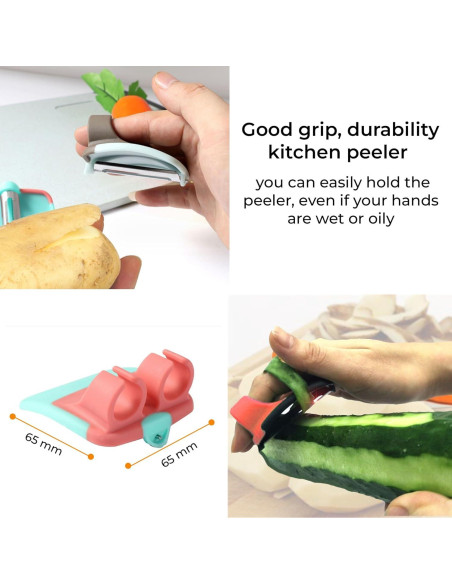 Juego de Peladores de Verduras BuyBrilliance 3 en 1 - Antideslizante Juego de Peladores de Verduras BuyBrilliance 3 en 1 - Antideslizante
