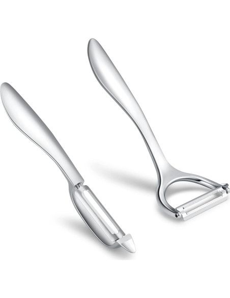 Juego de 2 peladores de verduras Honsen acero inoxidable Juego de 2 peladores de verduras Honsen acero inoxidable