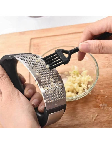 Prensa de Ajo Manual de Acero Inoxidable Lunaya - Fácil Limpieza