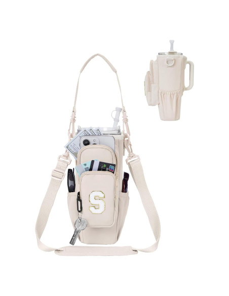 Bolsa Portabotellas de Agua Sportsnew con Iniciales - Beige Bolsa Portabotellas de Agua Sportsnew con Iniciales - Beige