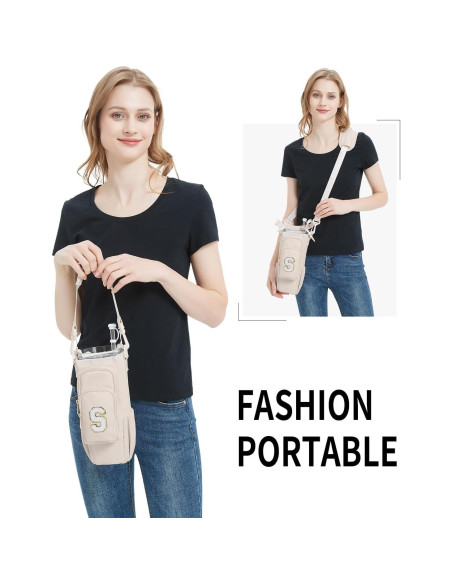 Bolsa Portabotellas de Agua Sportsnew con Iniciales - Beige Bolsa Portabotellas de Agua Sportsnew con Iniciales - Beige