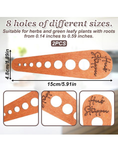 2 Piezas Deshojadora de Verduras de Madera Tweruna 15 cm 2