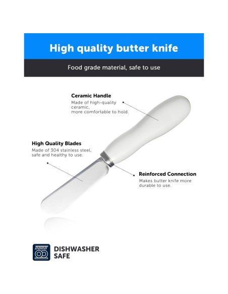 Cuchillo para Mantequilla AISBUGUR 13.2 cm Acero Inoxidable 4 Piezas Cuchillo para Mantequilla AISBUGUR 13.2 cm Acero Inoxidable 4 Piezas