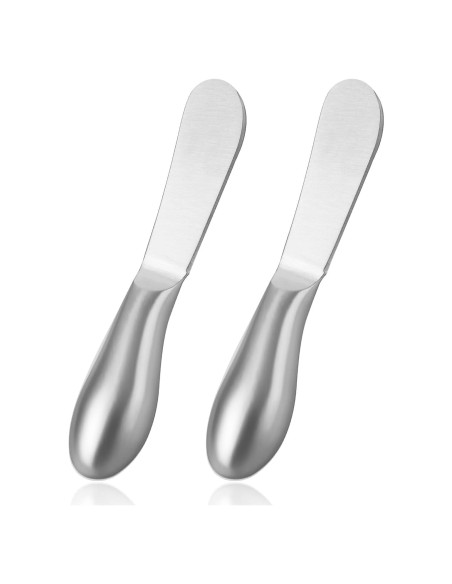 Juego de 2 Cuchillos para Untar Mantequilla Dimeho Acero Inoxidable Juego de 2 Cuchillos para Untar Mantequilla Dimeho Acero Inoxidable
