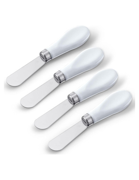 Cuchillos de Mantequilla Mixweer 4 Pcs Acero Inoxidable 13 cm Cuchillos de Mantequilla Mixweer 4 Pcs Acero Inoxidable 13 cm