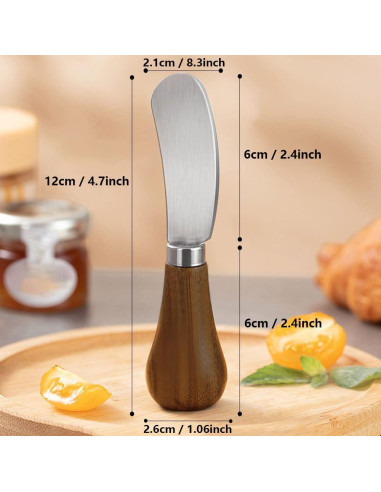 Paquete de 2 cuchillos para untar mantequilla Oniapro