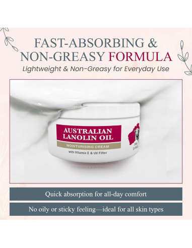 Crema Hidratante de Lanolina ARTAV AUSTRALIA 100g con Aloe Vera