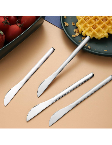 Set de Cuchillos de Postre para Niños VANRA 4 Piezas Acero Inoxidable