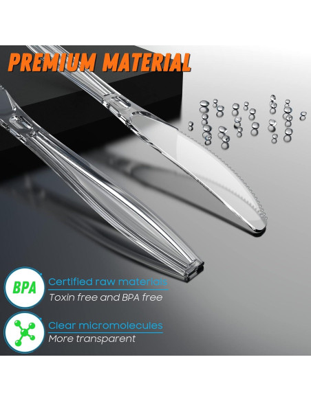 Cuchillos Desechables Dipoo Transparentes 19.05 cm 84 Unidades Cuchillos Desechables Dipoo Transparentes 19.05 cm 84 Unidades