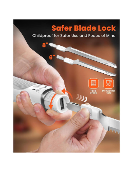 Cuchillo Eléctrico Inalámbrico Laudlife 40.7 cm Ergonomico Cuchillo Eléctrico Inalámbrico Laudlife 40.7 cm Ergonomico