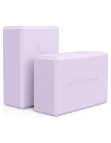 Bloques de Yoga Trideer 2 Pack Antideslizantes Lavanda Bloques de Yoga Trideer 2 Pack Antideslizantes Lavanda
