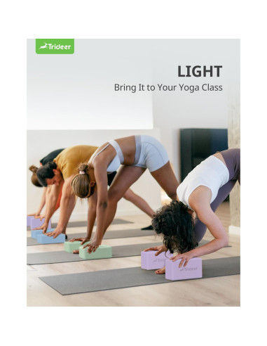 Bloques de Yoga Trideer 2 Pack Antideslizantes Lavanda