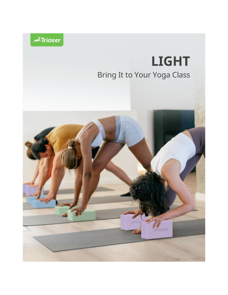 Bloques de Yoga Trideer 2 Pack Antideslizantes Lavanda Bloques de Yoga Trideer 2 Pack Antideslizantes Lavanda
