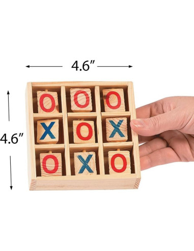 Juego de Tres en Raya de Madera Fun Express - 11.75 cm