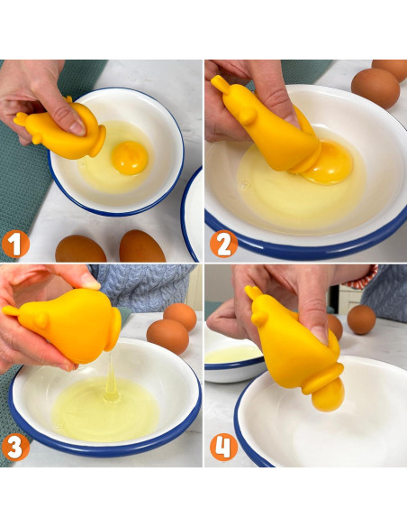 Separador de Huevos Chefclub Kids Pollo Amarillo Silicona Separador de Huevos Chefclub Kids Pollo Amarillo Silicona