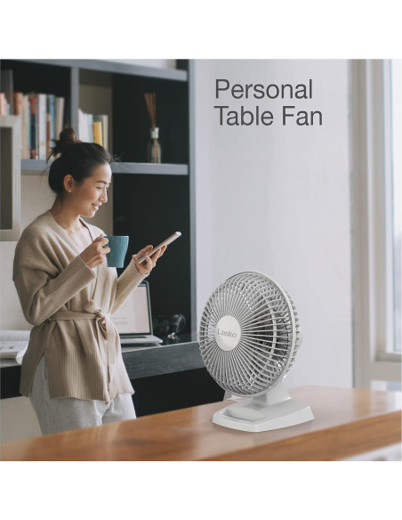 Ventilador de Mesa Lasko 2002W 2 Velocidades 15 cm Blanco Ventilador de Mesa Lasko 2002W 2 Velocidades 15 cm Blanco