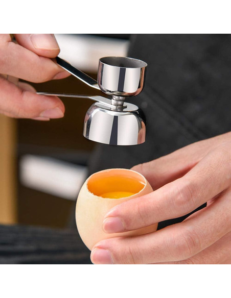 Cortador de Huevos Doble Taza Ishang Acero Inoxidable 10.8 cm Cortador de Huevos Doble Taza Ishang Acero Inoxidable 10.8 cm