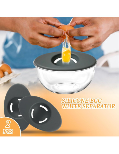 Separador de Huevos de Silicona RAKDSYMC 2PCS - Negro