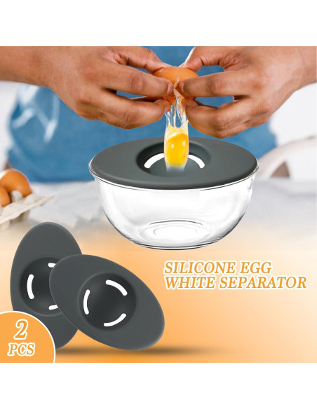 Separador de Huevos de Silicona RAKDSYMC 2PCS - Negro Separador de Huevos de Silicona RAKDSYMC 2PCS - Negro