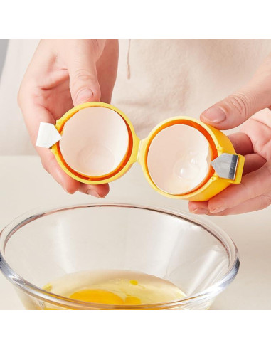 Separador de Huevos y Rompehuevos Cielasis 3 Piezas Acero Inoxidable