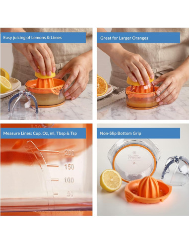 Exprimidor Manual de Cítricos PortoFino - 1 Taza - Naranja
