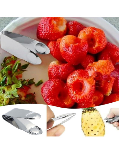 Desgajadora de Fresas Haohaiblooms Acero Inoxidable 7.1cm