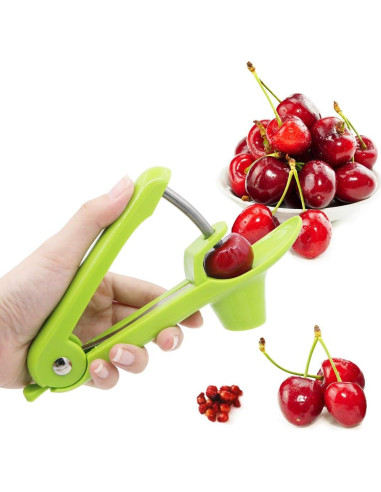 Deshuesadora de Cereza Winterworm 2 Pcs Verde Apto Lavavajillas