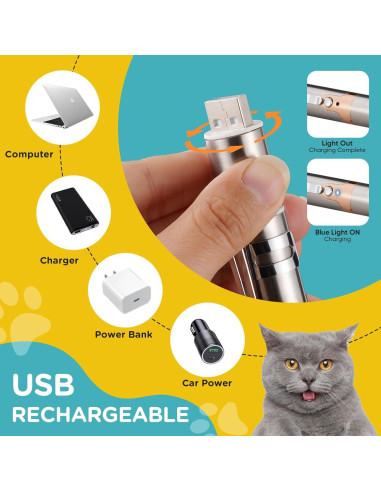 Juguete Interactivo para Gatos Koackl 2 Paquete Luz USB