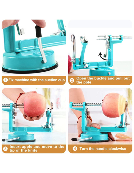 Pelador Descorazonador de Manzanas Tatida 5 en 1 Acero Inoxidable Pelador Descorazonador de Manzanas Tatida 5 en 1 Acero Inoxidable
