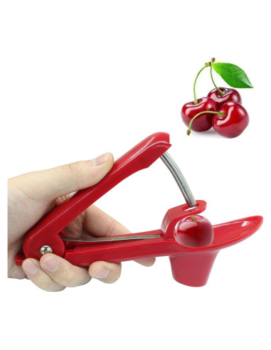 Extractor de Huesos de Cereza Kemcatui Rojo 18 cm
