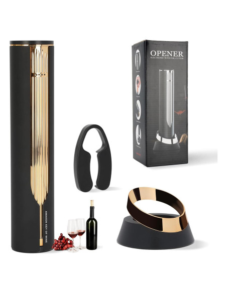 Abridor de Vino Eléctrico Recargable con Cortador - 0.59 kg Abridor de Vino Eléctrico Recargable con Cortador - 0.59 kg