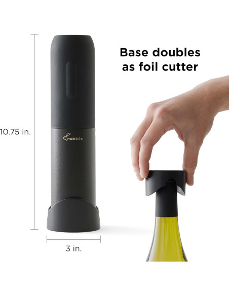 Abridor de Botellas de Vino Eléctrico Rabbit Negro 27.31 cm Abridor de Botellas de Vino Eléctrico Rabbit Negro 27.31 cm