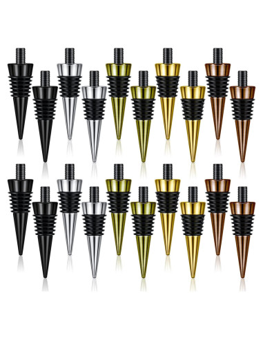 Juego de 20 Tapones para Botellas de Vino Honeydak Acero Inoxidable