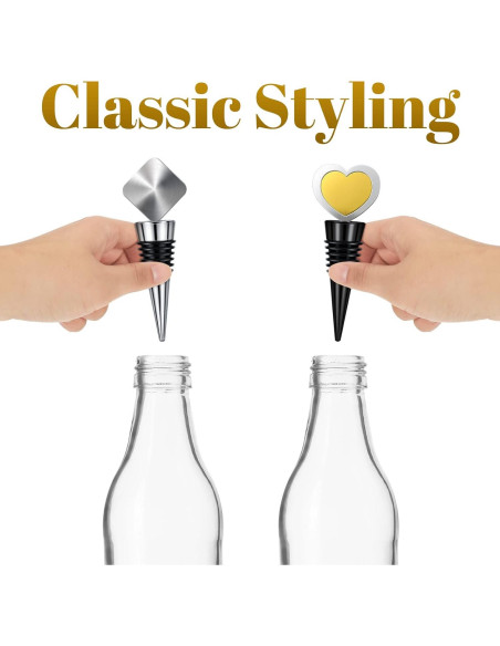 Juego de 20 Tapones para Botellas de Vino Honeydak Acero Inoxidable Juego de 20 Tapones para Botellas de Vino Honeydak Acero Inoxidable