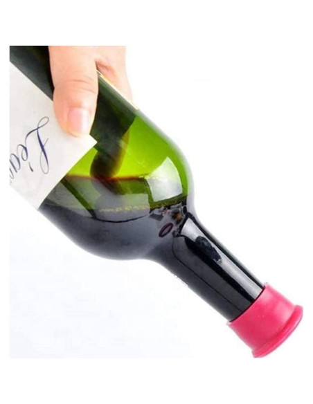 Tapones de Silicona para Botellas de Vino Yiwoo - Paquete de 6 Tapones de Silicona para Botellas de Vino Yiwoo - Paquete de 6