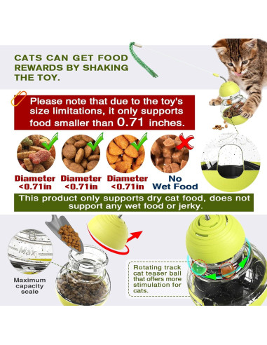 Juguete Interactivo para Gatos TLKNG con Dispensador de Comida
