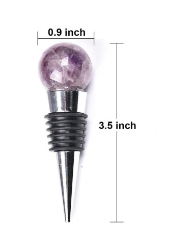 Tapón de Vino de Cristal Amatista JIC Gem - 1 PC Decorativo