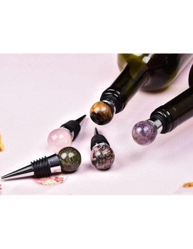 Tapón de Vino de Cristal Amatista JIC Gem - 1 PC Decorativo