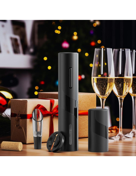 Abridor de Vino Eléctrico SIGBOT 4 en 1 con Aerador y Tapón Abridor de Vino Eléctrico SIGBOT 4 en 1 con Aerador y Tapón