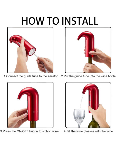 Aerador de Vino Eléctrico RICANK con Funda Dura - Portátil Aerador de Vino Eléctrico RICANK con Funda Dura - Portátil