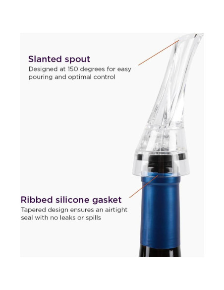 Aerador Vertedor de Vino Firstleaf - Sin Goteos, 0.05L Aerador Vertedor de Vino Firstleaf - Sin Goteos, 0.05L